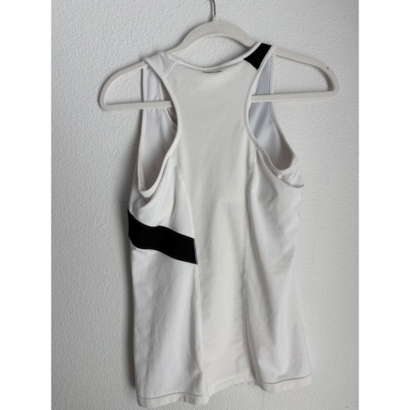Adidas Climacool Womens White Black Stripe Racerback Athletic Tank Top Size S - Picture 5 of 5